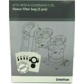 Nilfisk Gyapjú Porzsák 35 liter (5db) VL500-35 porszívóhoz
