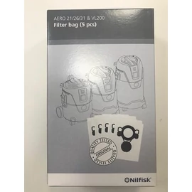 Nilfisk porzsák Aero 21, Aero 26, Aero 31, VL200 20 és 30 sorozatokhoz (5 db / csomag) ALTO