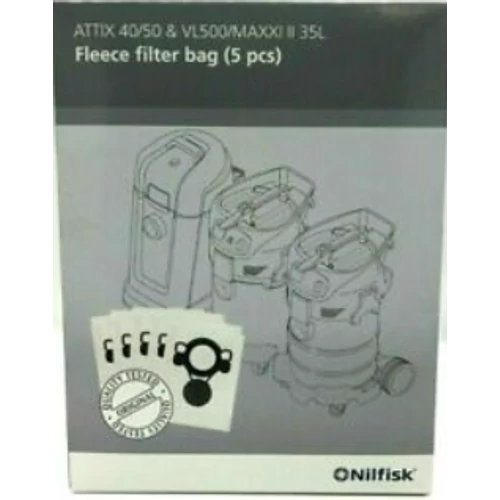 Nilfisk Gyapjú Porzsák 35 liter (5db) VL500-35 porszívóhoz