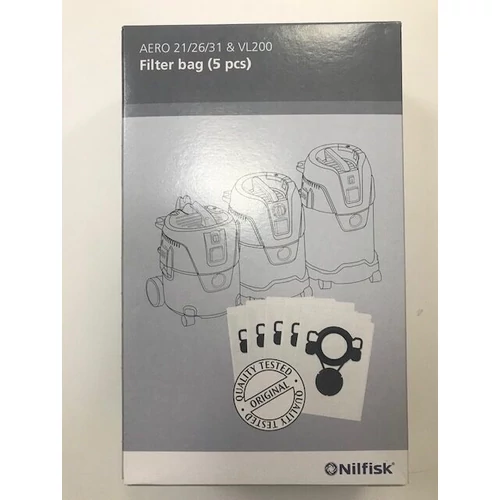 Nilfisk porzsák Aero 21, Aero 26, Aero 31, VL200 20 és 30 sorozatokhoz (5 db / csomag) ALTO